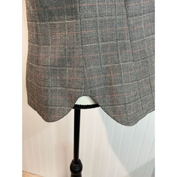 Harve Benard Womens Gray Plaid Wool Blazer Jacket Size 12 With Button Front - Picture 4 of 15